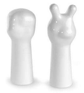 % ROCK + SCISSORS Streuer-Set, Keramik w