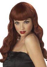 Rockabilly Pin Up Wig for Women red