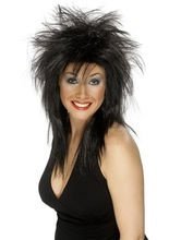 Rockstar Perücke schwarz