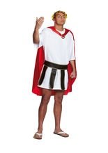 Römer Cäsar Antike Kostüm weiss-rot-brau