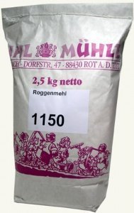 Roggenmehl Type 1150, 2,5 Kg