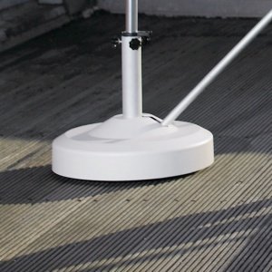 Rollbarer Schirmständer LiRo rund, weiß,