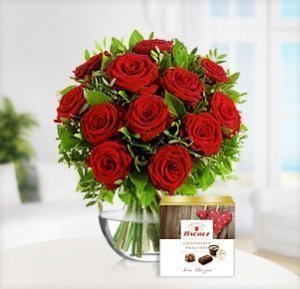 Romantico mit Pralinen "Von Herzen"