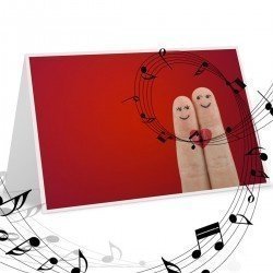 Romantische Postkarte mit Sprachaufzeich