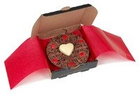 Romantische Schokoladenpizza