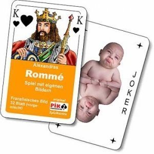 Romme / Cansta Spielkarten mit Fotos ges