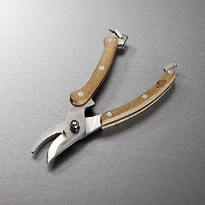 Rosen- und Blumen-Schere aus Holz und Ed