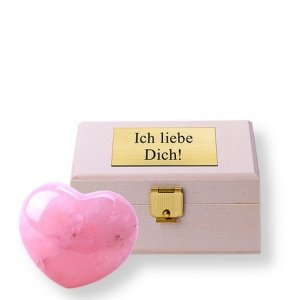 Rosenquarz Ich liebe Dich