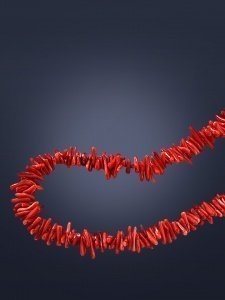 Rote Astkorallen-Halskette