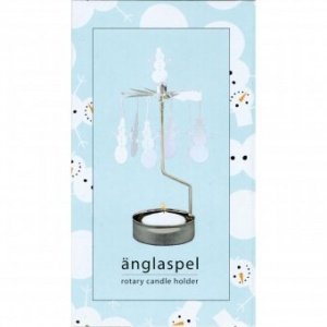 Rotierender Teelichthalter Schneemann