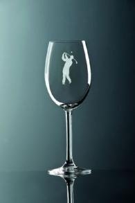 Rotwein Glas ""Golf Herren""
