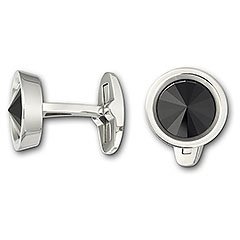 Round Jet Hematite Manschettenknöpfe