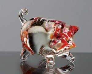 rotes Glücksschweinchen