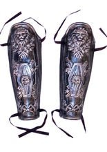 Rüstung-Beinschoner Krieger silber
