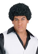 Ruhrpott Perücke Locken schwarz