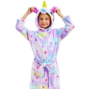 Ruiuzioong Einhorn Kapuzenbademantel