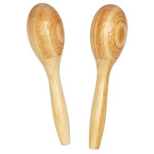 Rumbakugeln natur, Paar Spielzeug aus Ho