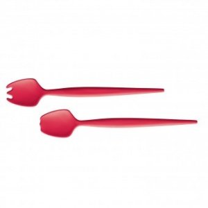 Salatbesteck Scala solid himbeer