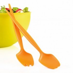 Salatbesteck Scala solid orange