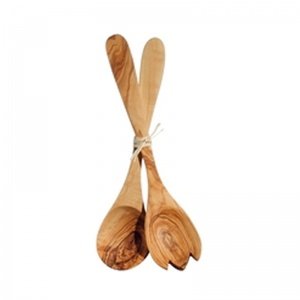 Salatbesteck aus Olivenholz 