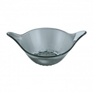 Salatschale Leaf transparent anthrazit