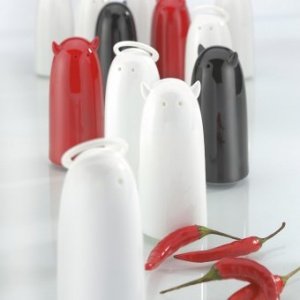 Salz- & Pfefferstreuer Spicies Set rot/w