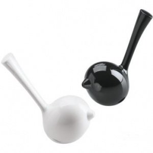 Salz u. Pfefferstreuer Pi:p weiss / schw