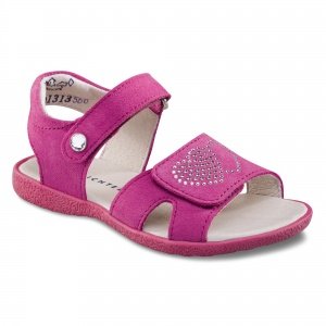 Sandale Velour, fuchsia