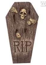 Sargdeckel mit Skelett 57cm Höhe