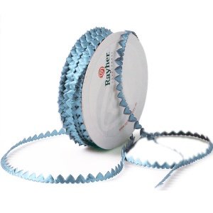 Satin-Bordüre Herz, 7 mm, 25 m, hellblau