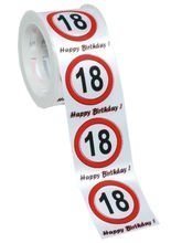 Satin-Geschenkband 18. Geburtstag, 3m