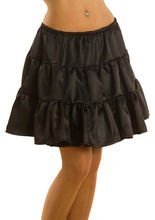 Satin Petticoat, schwarz