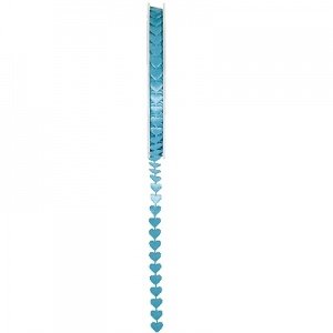 Satinband Herz, 8 mm, 5 m, türkis