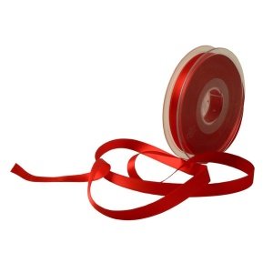 Satinband Premium, 10 mm, 25 m, rot
