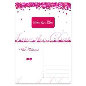 Save the Date - Karte Blumen