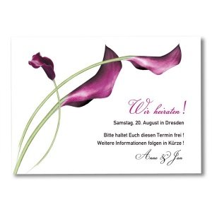 Save the Date-Karte Calla