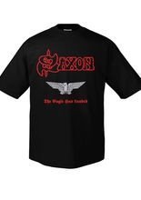 Saxon The Eagle Has Landed Red Logo T-Sh