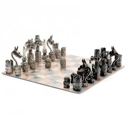 Schachspiel Metall Männergeschenk