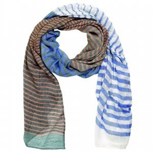 Schal streifenmix blau