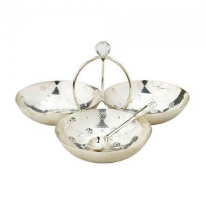 Schale mit Löffel und Kristallknopf, Lis