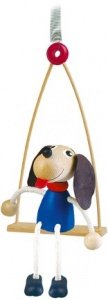 Schaukelfigur Hund Schaukelpferd aus Hol