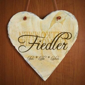 Schieferherz personalisiert