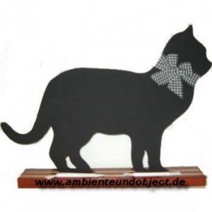 Schiefertafel Katze stehend