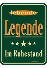 Schild Legende Ruhestand