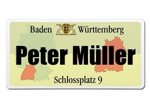 Schild als Geschenk - Bundesland Baden-W