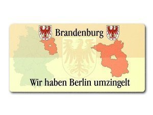 Schild als Geschenk - Bundesland Branden