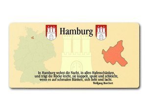 Schild als Geschenk - Bundesland Hamburg