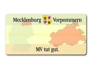 Schild als Geschenk- Bundesland Mecklenb