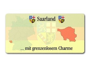 Schild als Geschenk- Bundesland Saarland