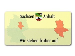 Schild als Geschenk- Bundesland Sachsen-